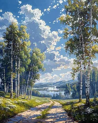 Large Autumn Landscape Trees