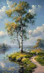 Trees & Stream Stretching to the Horizon