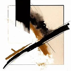 Black & Beige Diagonal Strokes