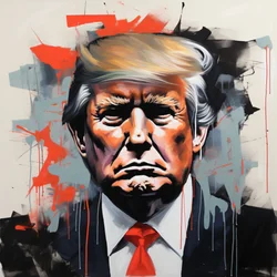 Canvas Print of Donald Trump Painting