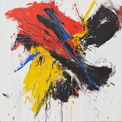 Abstract Colorful Brush Strokes