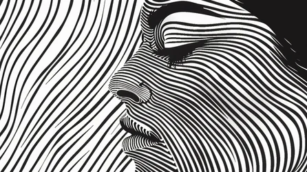 Minimalist Single Line Style, Woman Face