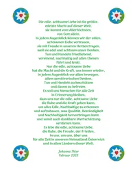 Noble, Mindful Love Brings Us Peace, Joy, and Tranquility in Our Homeland Austria and in All Countries of the World