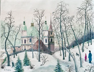 Cathedral and Franciscan Church in Winter