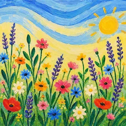 Summer Meadow in Sunlight