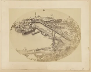 Lower Wharf, Belle Plain, USMRR Construction Corps. May 16, 1864