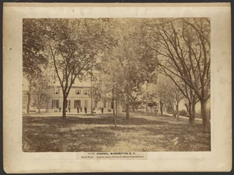 No. 242. Arsenal, Washington, D.C., North Front. Interior Court. Group of Officers in Foreground