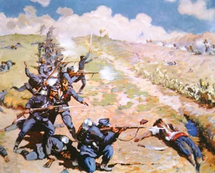 Austrians attacking Montenegrin troops
