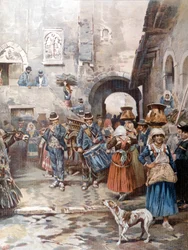 Christmas Eve in the Roman countryside 100 years ago.