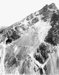 The cliffs of a marble quarry, in the Apuan Alps