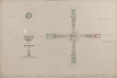 Chapel of Chivalry: proposed chalice, paten and alms dish