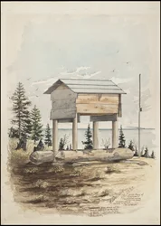 Drawings Depicting the Burial Place of 