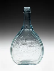 Figured Flask, c. 1866-1874