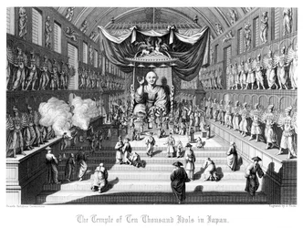 The Temple of Ten Thousand Idols in Japan, c1860