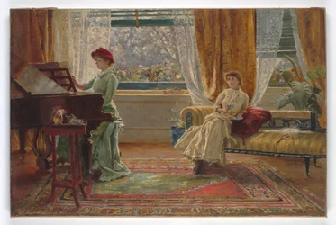 An Interior with Two Ladies, 1880