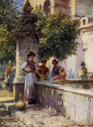 Cordova, Fountain in the Patio de los Naranjos