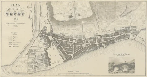 Plan of the City of Vevey in 1726