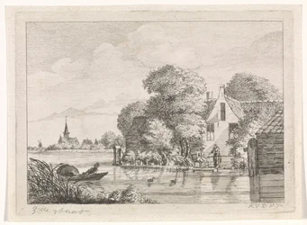 Fisherman and a Woman in Front of a House