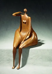 Seated Woman with a Satchel