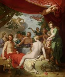 The feast of the gods at the wedding of Peleus and Thetis