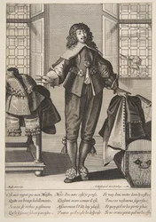 A Valet Putting Away the Luxurious Clothes of His Master