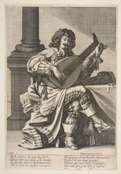 Man Singing and Playing a Lute