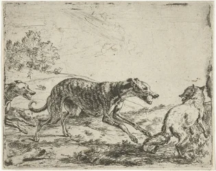 Fox and the Three Dogs