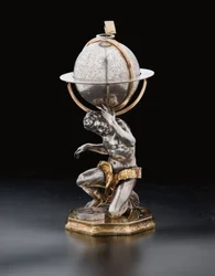 Two Exceptional Terrestrial and Celestial Globes, Supported by Hercules and Atlas, Augsburg, 1697-99