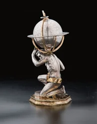 Two Exceptional Terrestrial and Celestial Globes, Supported by Hercules and Atlas, Augsburg, 1697-99