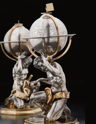Two Exceptional Terrestrial and Celestial Globes, Supported by Hercules and Atlas, Augsburg, 1697-99