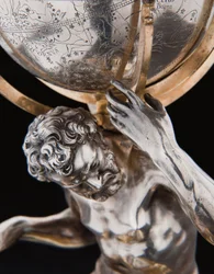 Two Exceptional Terrestrial and Celestial Globes, Supported by Hercules and Atlas, Augsburg, 1697-99