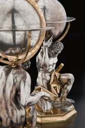 Two Exceptional Terrestrial and Celestial Globes, Supported by Hercules and Atlas, Augsburg