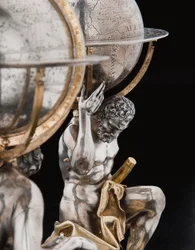 Two Exceptional Terrestrial and Celestial Globes, Supported by Hercules and Atlas, Augsburg