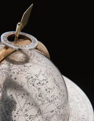 Two exceptional terrestrial and celestial globes, supported by Hercules and Atlas, Augsburg