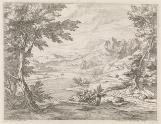 River Landscape with a Road