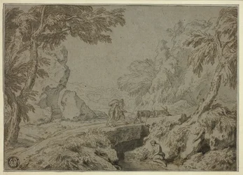 Landscape with Satyr, Goats and Other Figures