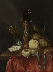 Still Life with Silver-Gilt Glass Holder, c.1654-1660