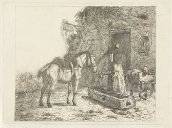 Horse in Front of an Inn