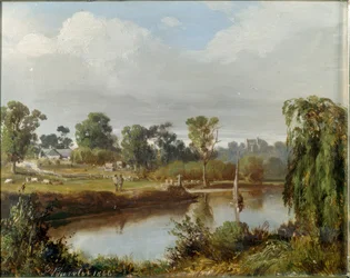 River with Sailing Boat (Australian Countryside, Melbourne Area)