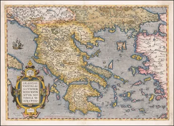 1584 Map of Greece and the Aegean Sea