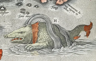 Detail of a sea monster, from 