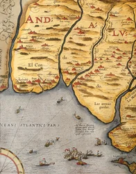 Harbor of Palos, by Abraham Ortelius (1528-1598), Plate