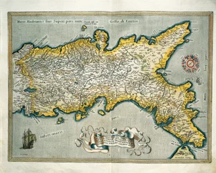 Map of the Kingdom of Naples, Italy, from Theatrum Orbis Terrarum