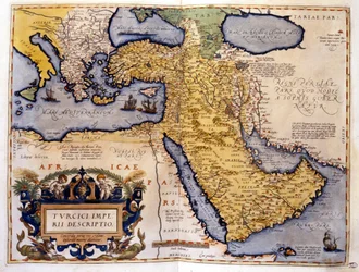 Ottoman Empire in 1588. Atlas of Abraham Ortelius