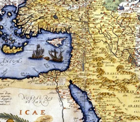 Palestine and Egypt from the Atlas of Abraham Ortelius, Amsterdam