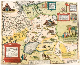 Geography Map of the Territory of Russia from Theatrum Orbis Terrarum by Abraham Ortelius