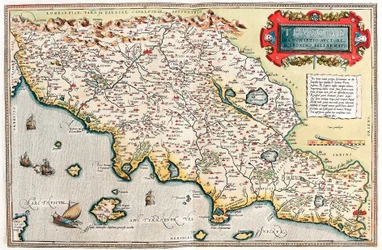 Geography map of Tuscany from 