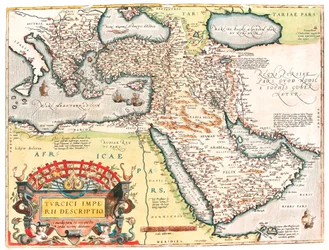 Turcici imperii descriptio Geography map of the territory of the Ottoman Empire taken from 