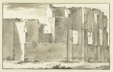 View of the Ruins of the Choir of the Great Church in Zandvoort