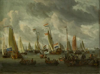 The Sham Naval Battle on the IJ in Honor of the Moscow Embassy (1 September 1697)